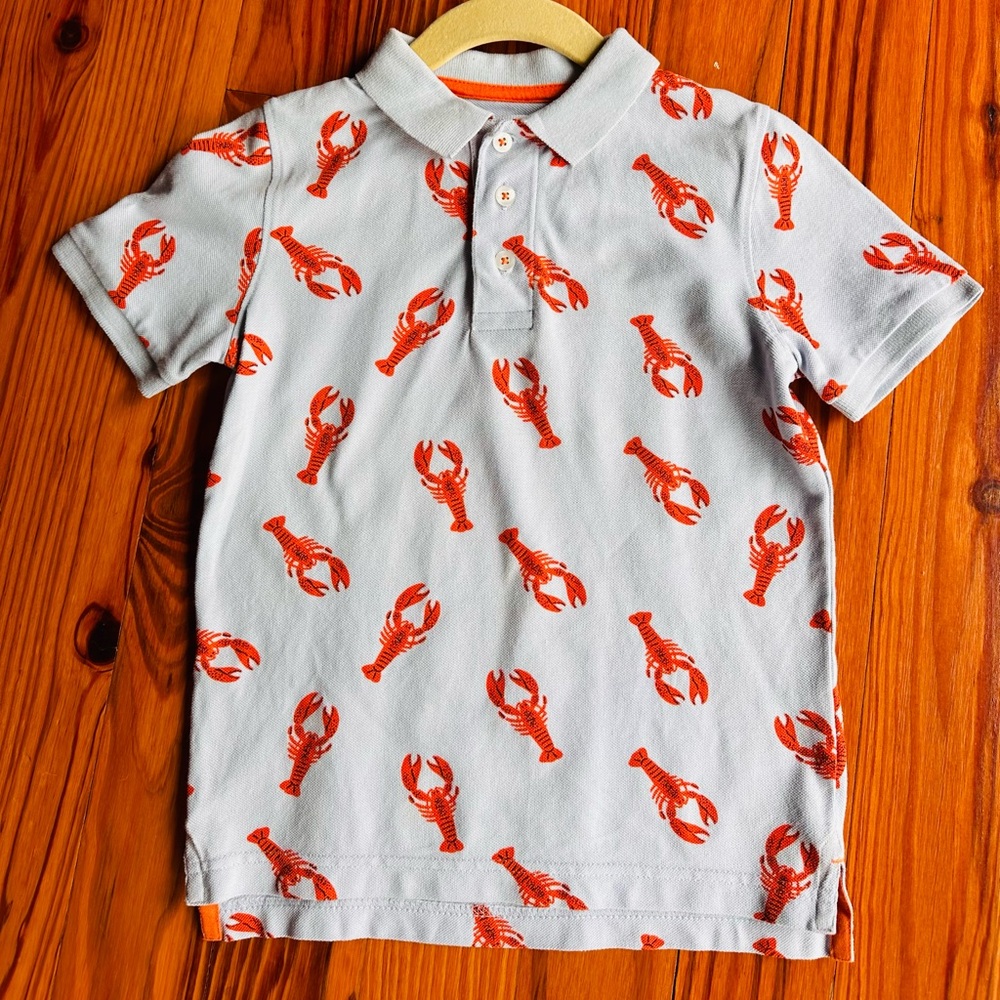 Mini Boden Boys Lobster Polo size 6-7